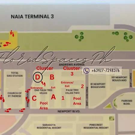 One Palm Tree Villas Condominium - Studio 10Th-O Fl With Balcony - Across Terminal 3 Airport
